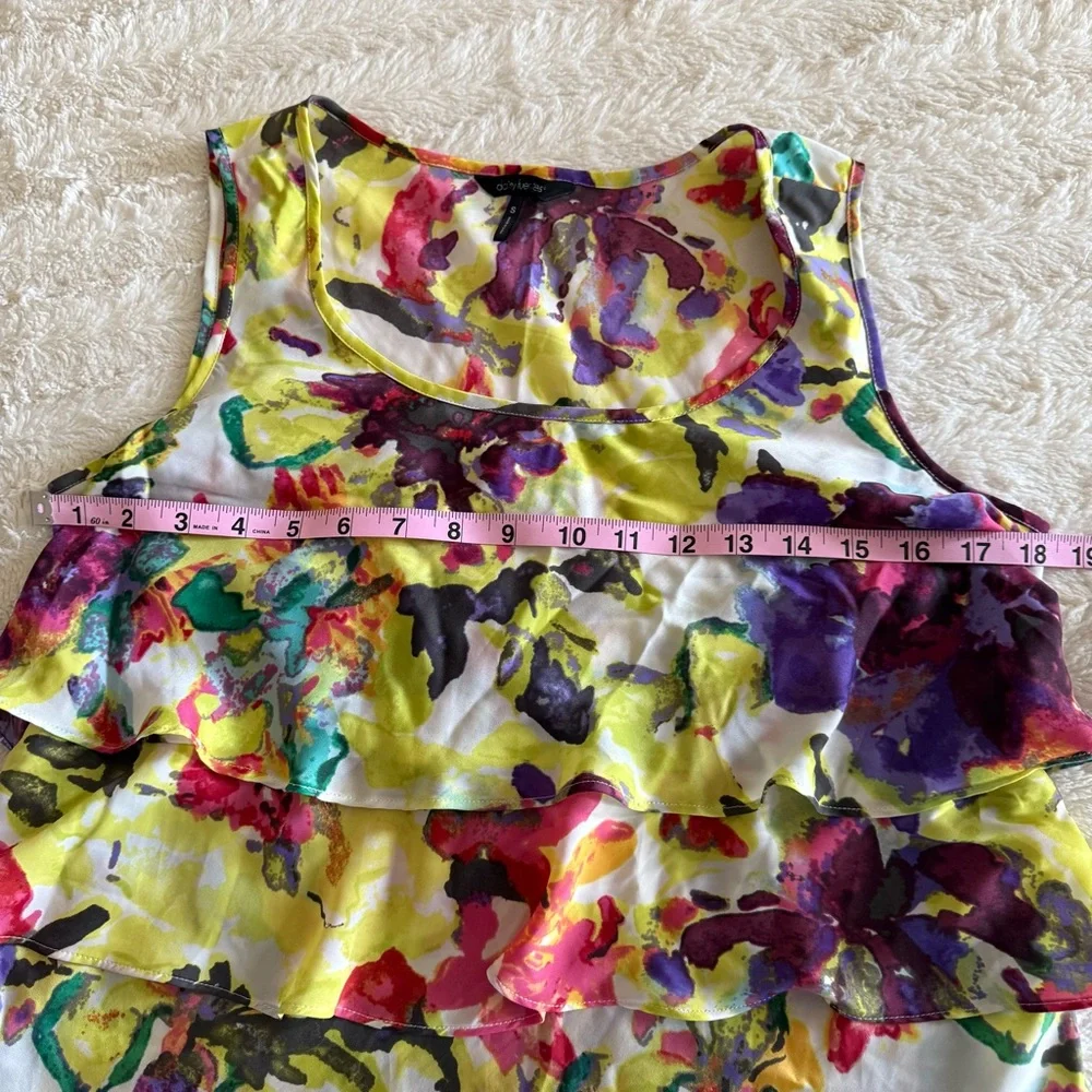 Daisy Fuentes Colorful Sleeveless Floral Top - Picture 3 of 6